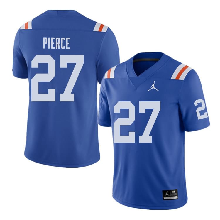 NCAA Florida Gators Dameon Pierce Men's #27 Jordan Brand Alternate Royal Throwback Stitched Authentic College Football Jersey RNP5564SD